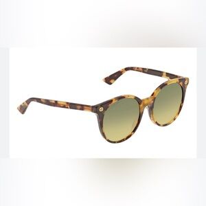 Gucci GG0091S leopard plastic‎ frame Havanna Blue Yellow Gradient sunglasses new